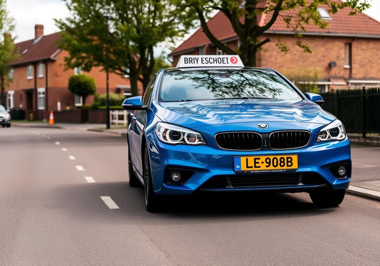 Lesauto van Rijschool De Molen op een rustige Utrechtse straat